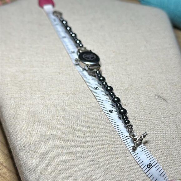 Peyote Bird Santa Fe Beaded Single Strand Silver Watch - AS IS No Battery - Picture 6 of 6